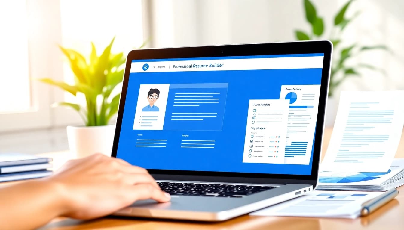 Create a stunning resume using the Resume Builder interface with sleek templates.