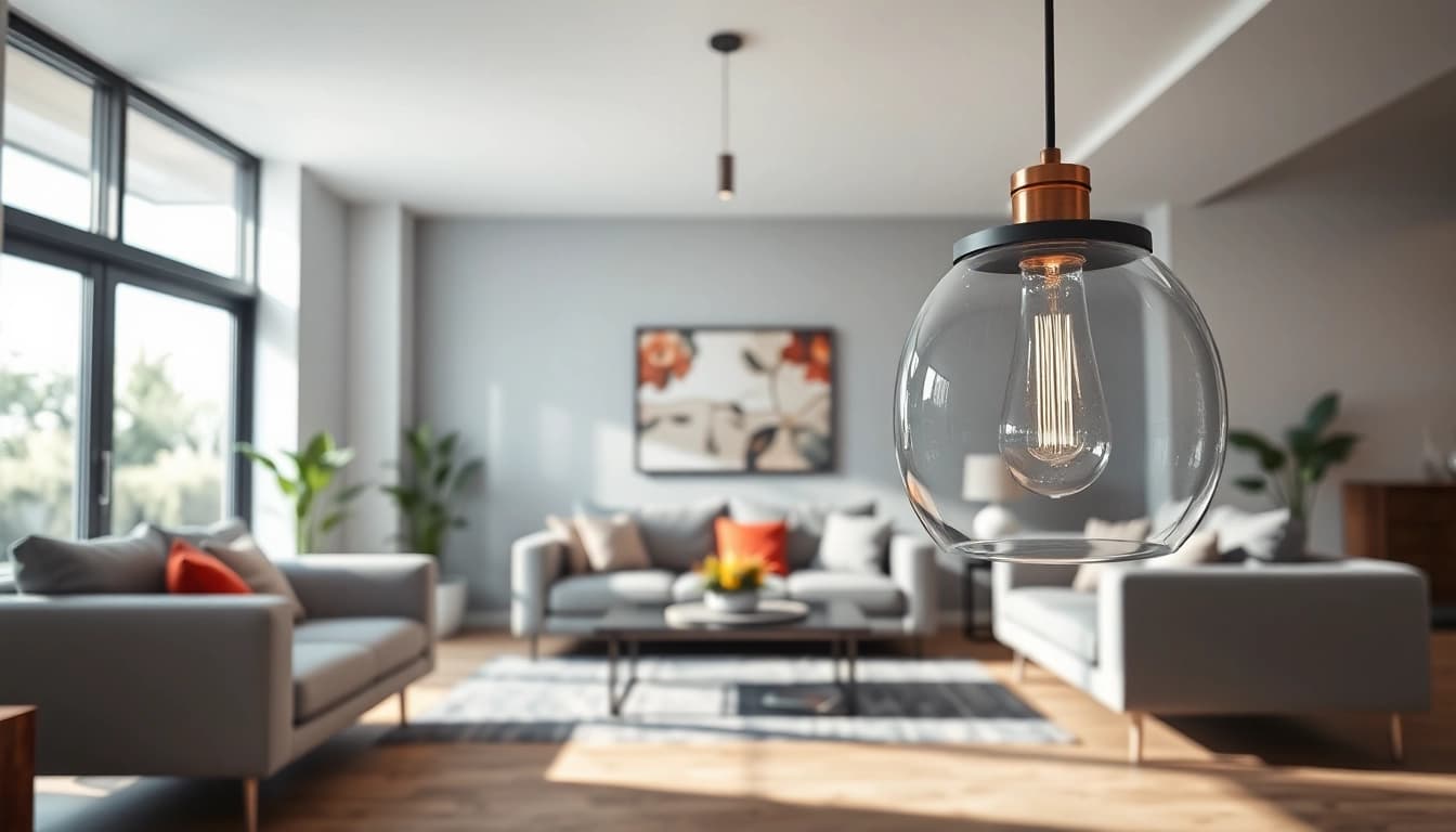 Sleek Illumination in a stylish living room showcasing elegant design and vibrant colors.