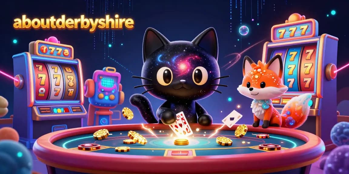 Engage with aboutderbyshire's cosmic casino, featuring immersive bonus buy slots and colorful cartoon characters.