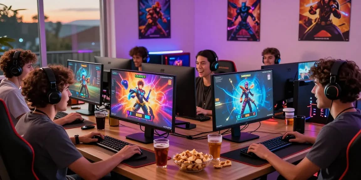 Engage with free porn games in a vibrant gaming room filled with friends and excitement.