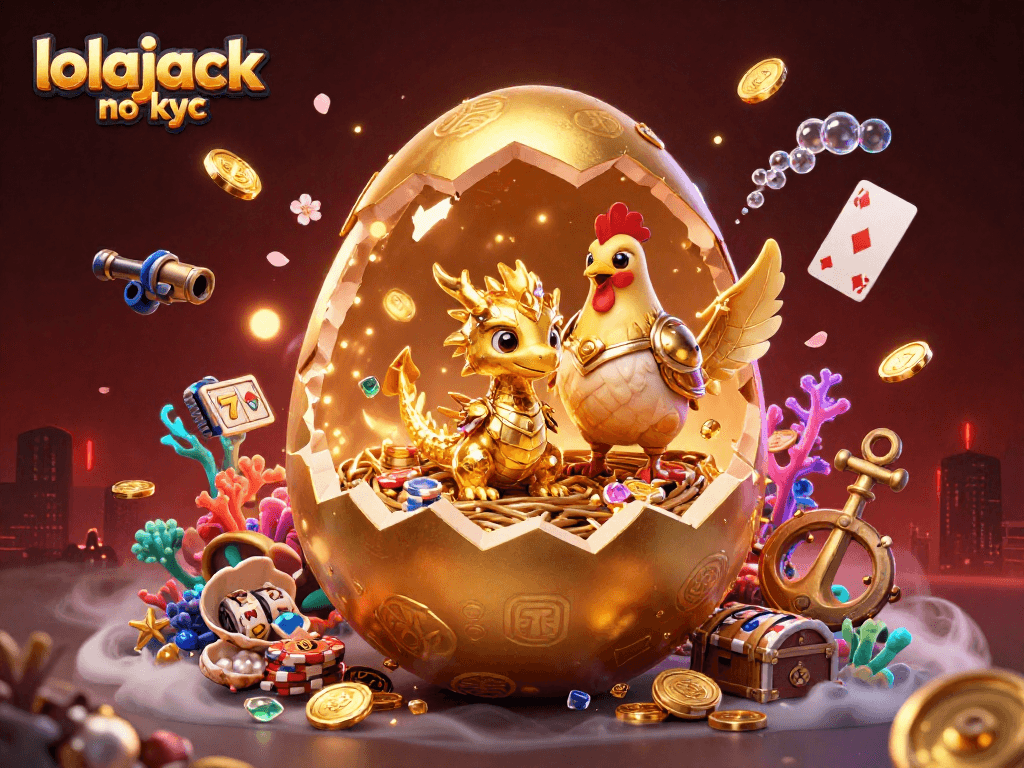 Engage in thrilling gameplay with lolajack no kyc, bringing excitement through a dynamic golden dragon and poker chips scene.
