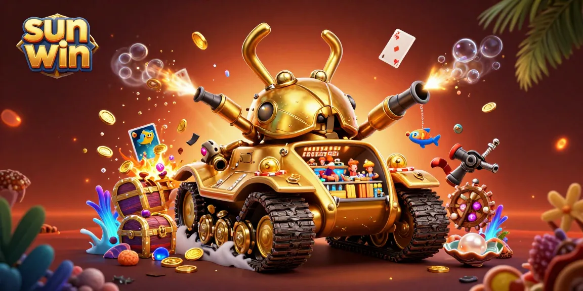 Experience a thrilling casino adventure with sun win as a golden beetle tank reveals a miniature casino.