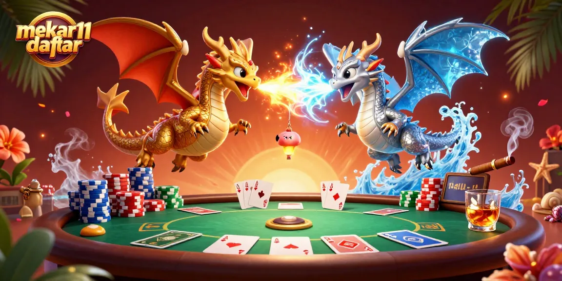 Experience mekar11 daftar's thrilling gameplay with vibrant dragons and poker action.