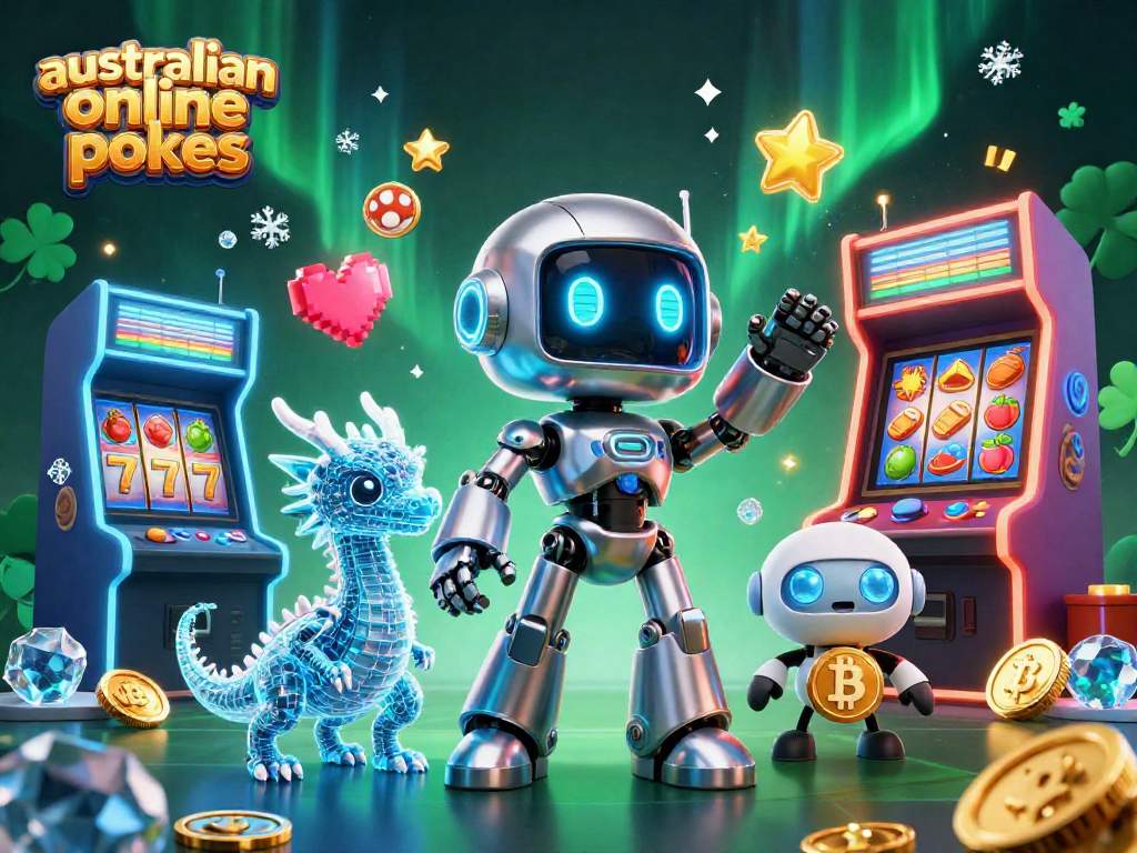 Experience the thrill of australian online pokies with vibrant 3D characters and immersive game elements.