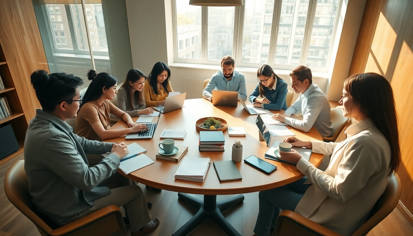 Engaged toefl test takers for hire collaborating in a bright academic setting.