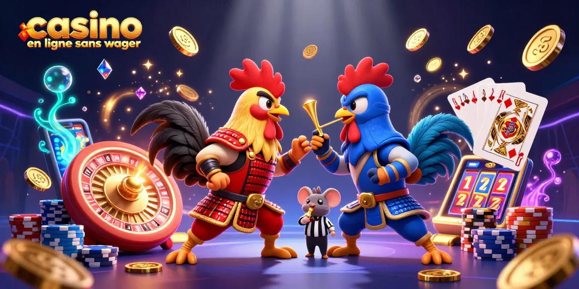 Participez au casino en ligne sans wager avec un passionnant duel de coqs et des éléments de jeu luxueux.