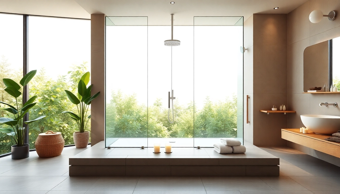 Installer une paroi de douche à l'italienne dans une salle de bains élégante et moderne.