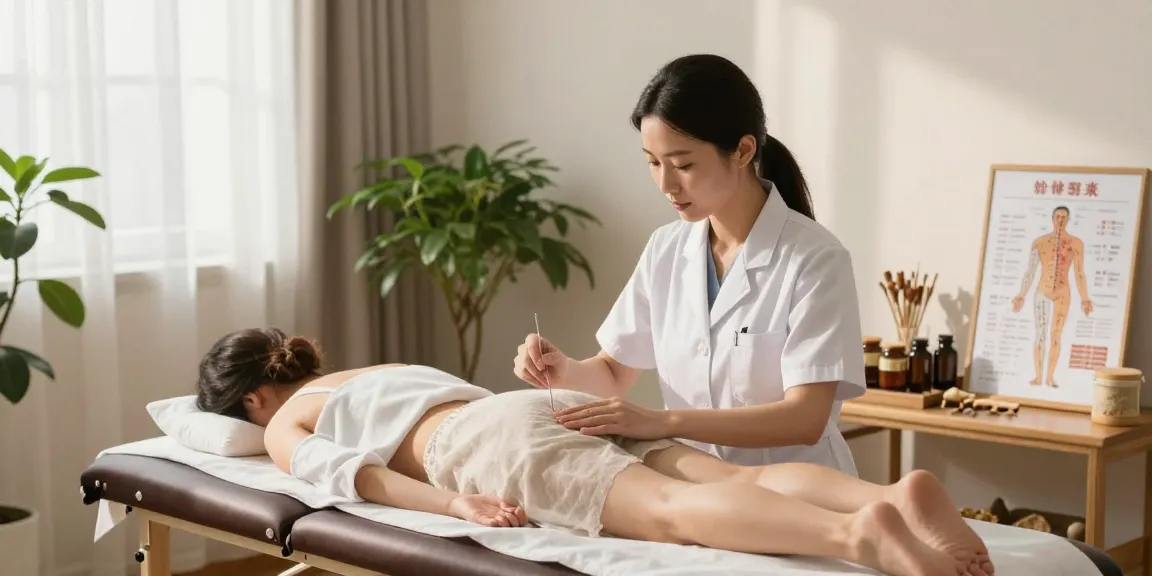 수원교통사고한의원 holistic healing treatment scene in a calm wellness clinic