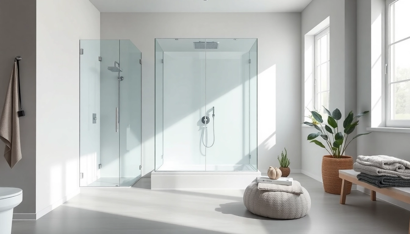 Die sonni Duschkabine in einem modernen Badezimmer mit eleganten Glaselementen.