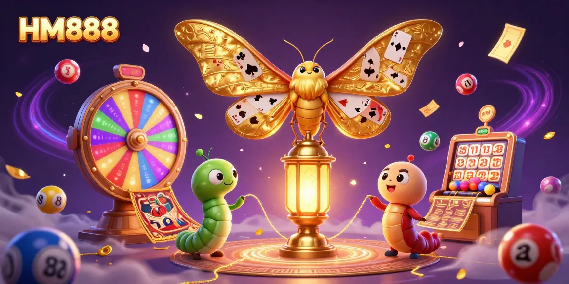 Engage in high-stakes fun at HM888 with vibrant lottery elements and captivating 3D visuals.