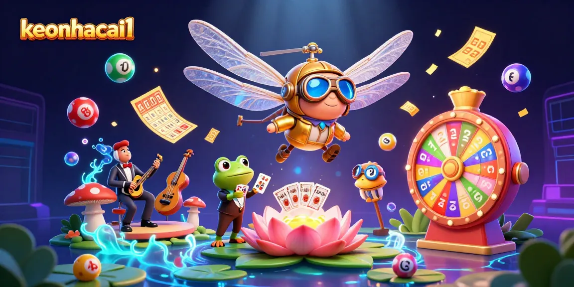 Bet on exciting outcomes with keonhacai1, showcasing a dynamic casino scene featuring vibrant lottery elements.