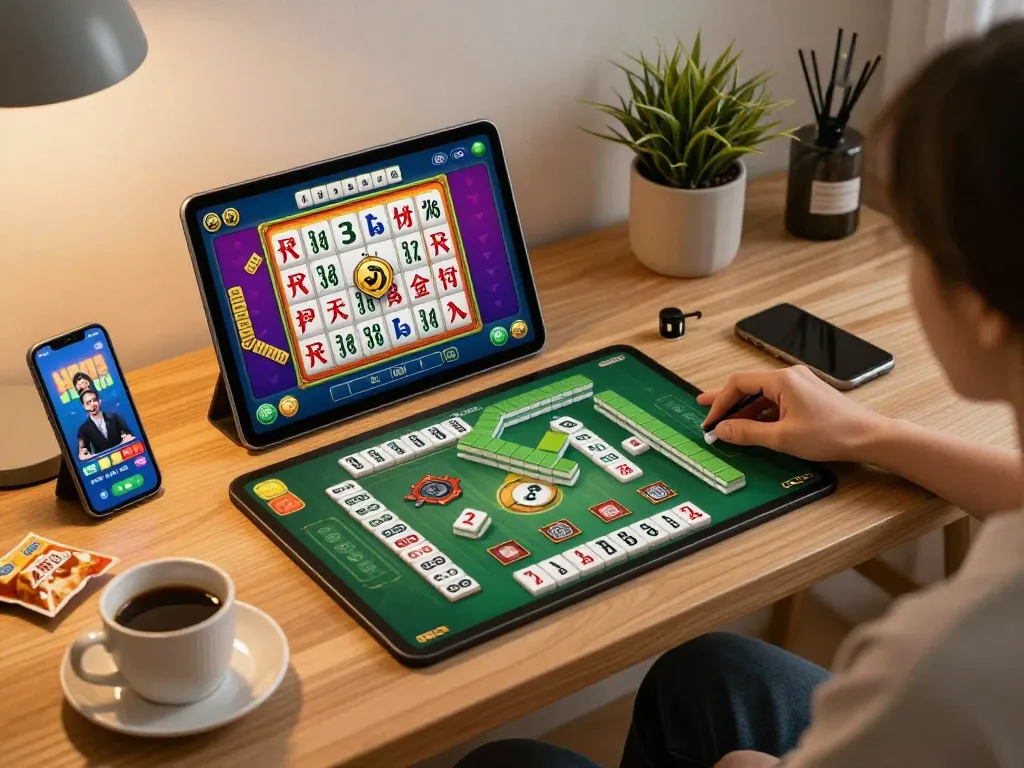 Engaging gameplay on Mahjong slot with vibrant interface and cozy setting