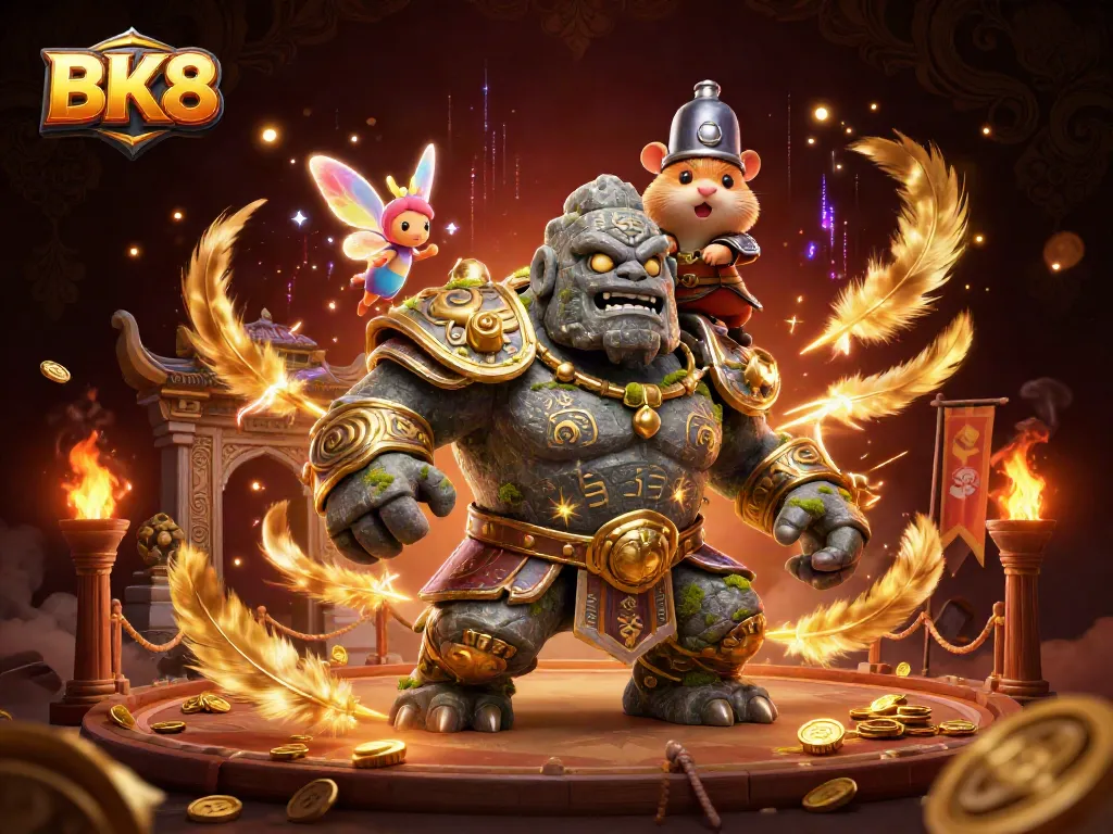 Experience winning strategies at BK8 with magical characters in a vibrant casino scene.