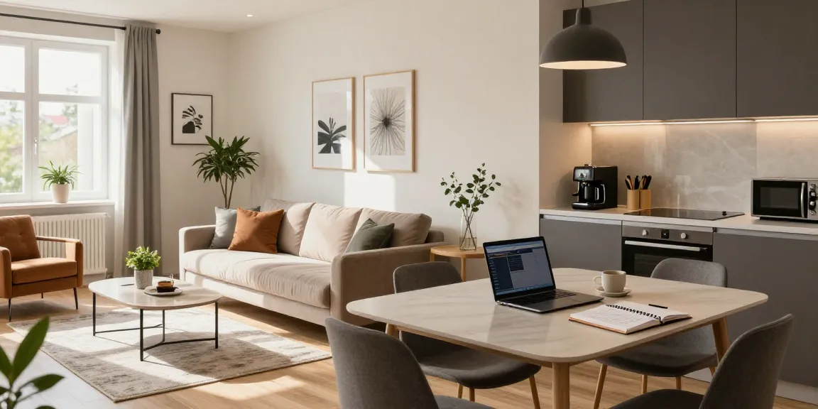 Monteurzimmer Hannover in modernem Apartment mit komfortabler Einrichtung und arbeitsfreundlicher Atmosphäre.