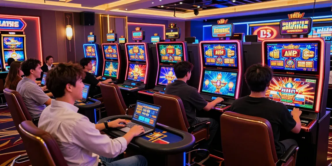 Des joueurs enthousiastes profitant d'un casino en ligne sans wager dans un environnement numérique animé.