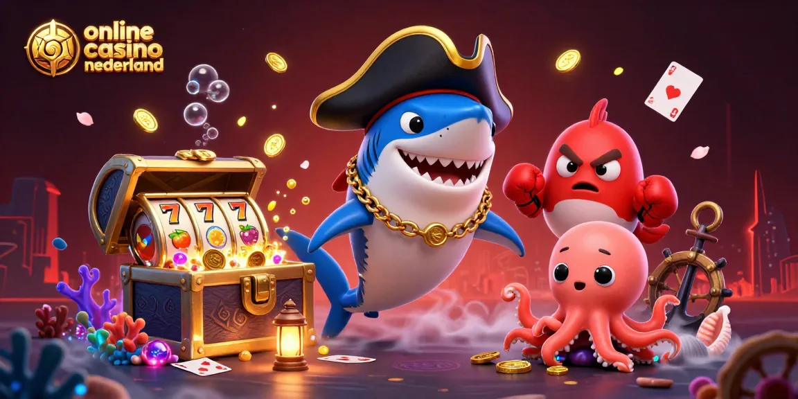 Enjoy exciting adventures at online casino nederland with a whimsical undersea scene featuring vibrant characters and casino elements.