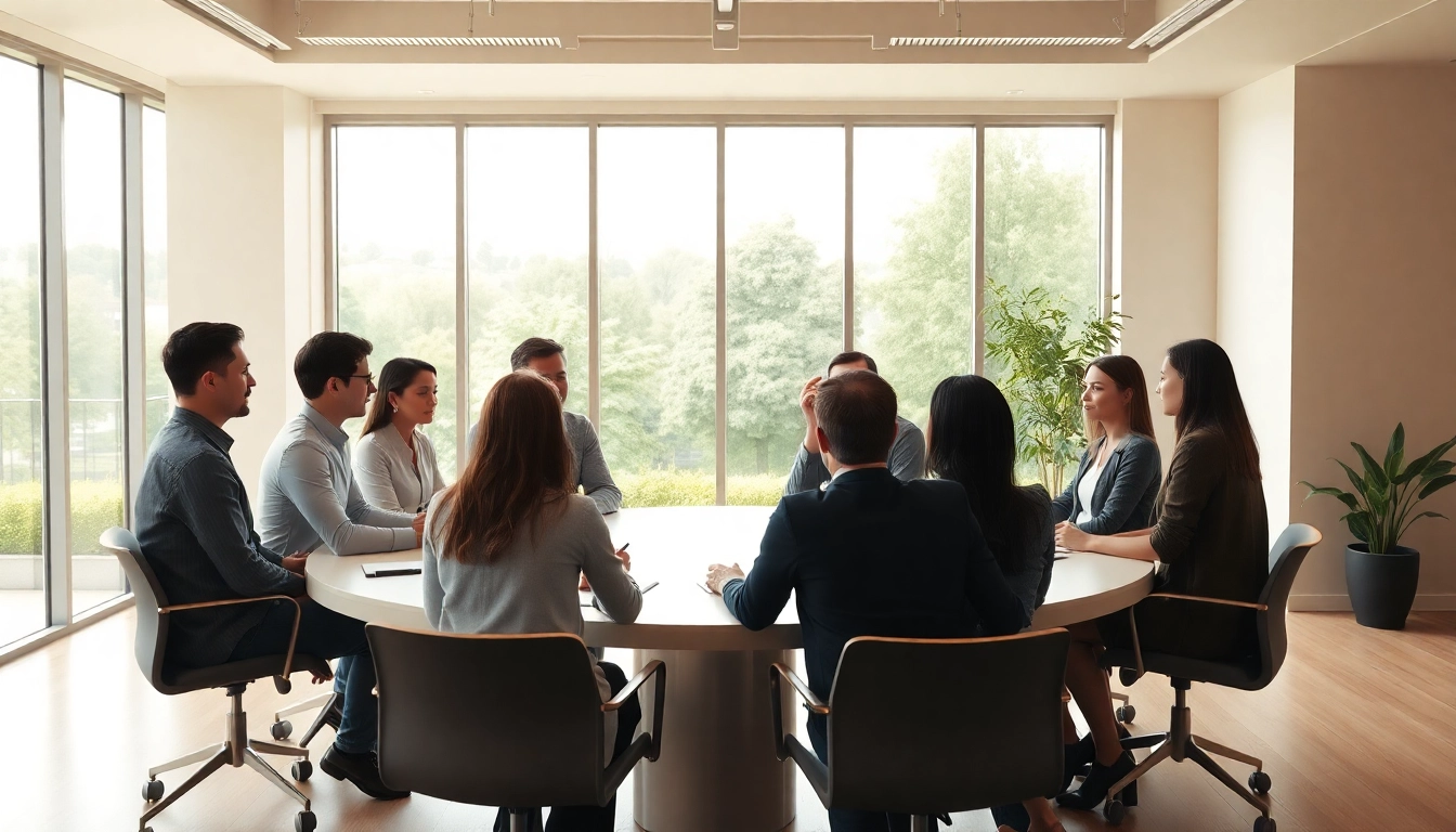 Mediation session emphasizing collaboration in a professional setting.