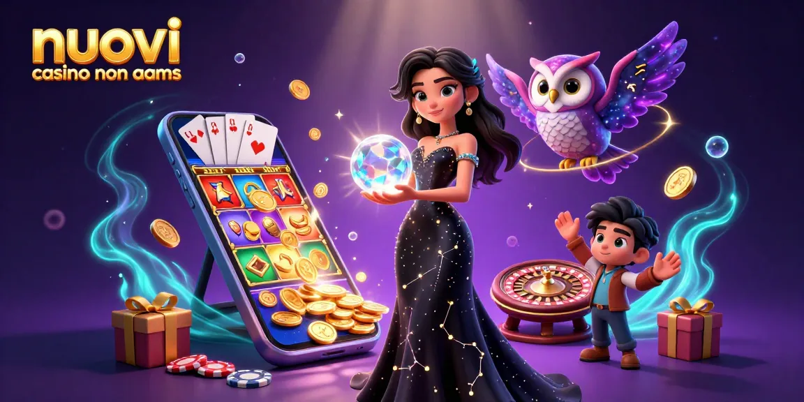 Scopri il fascino dei nuovi casino non aams con giochi di slot vibranti e illustrazioni magiche.