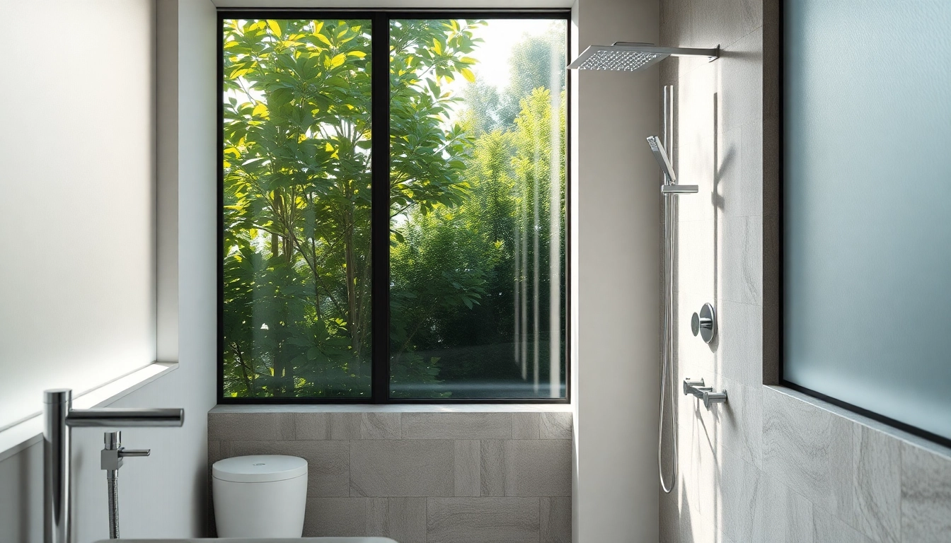 Elegant showers au featuring a sleek shower installation in a stylish modern bathroom.