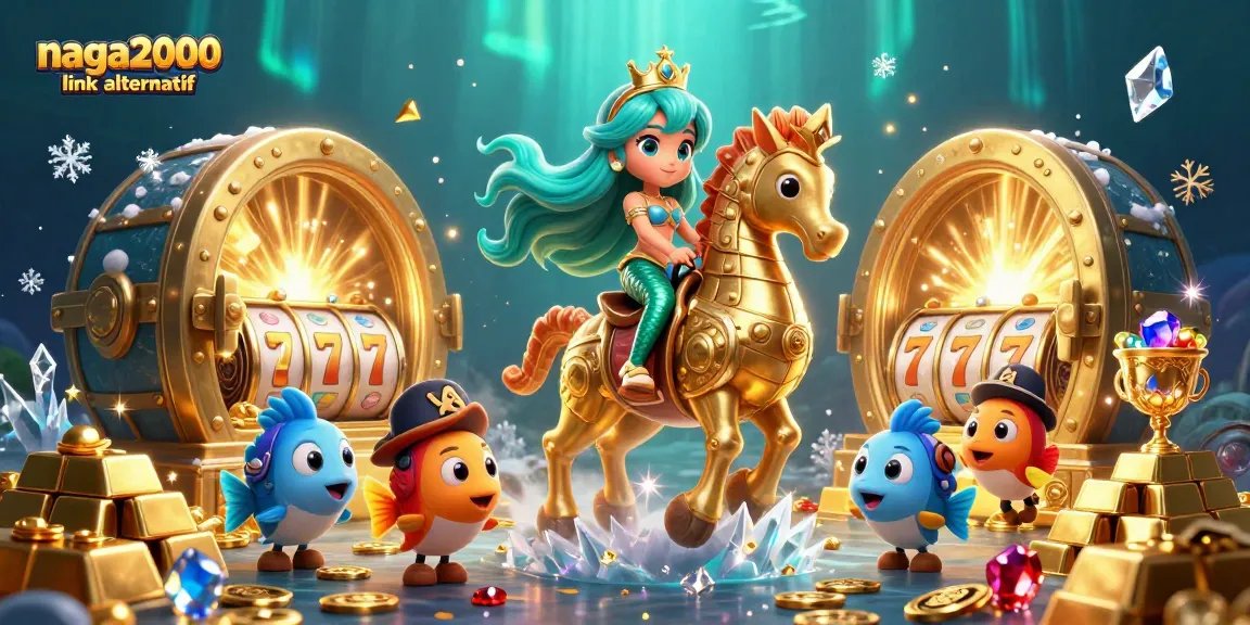 Permainan seru di naga2000 link alternatif dengan simbol slot, karakter mermaid dan kekayaan kasino.