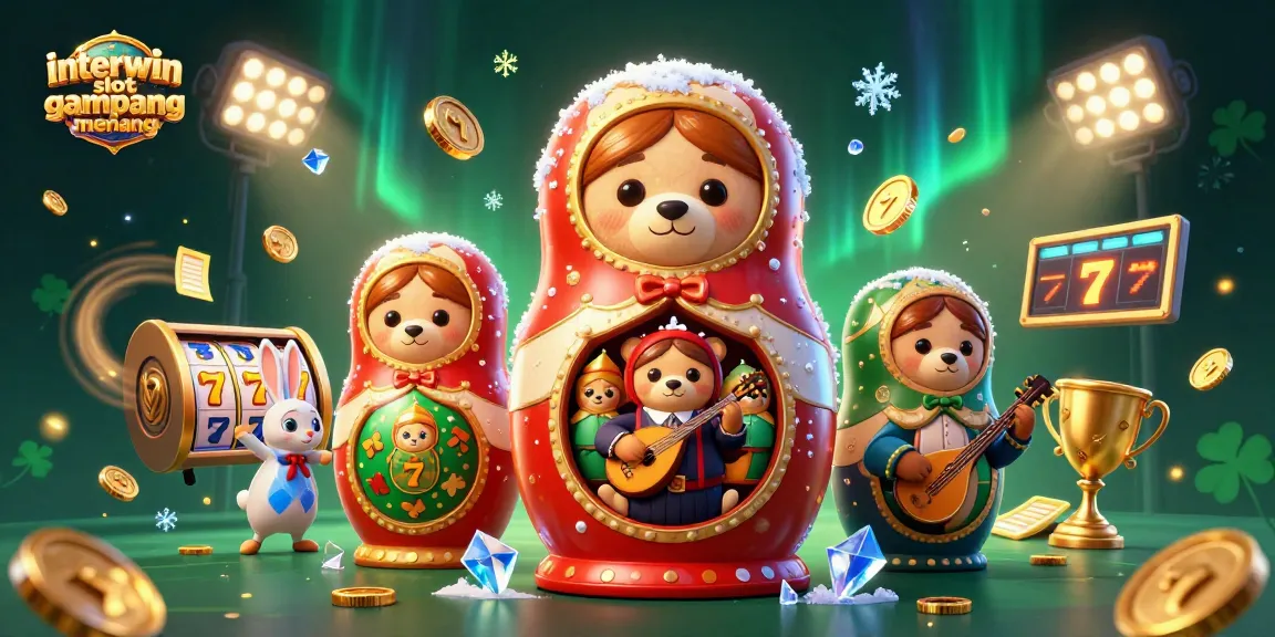 Experience fun and wins with interwin slot gampang menang in this festive 3D casino scene!