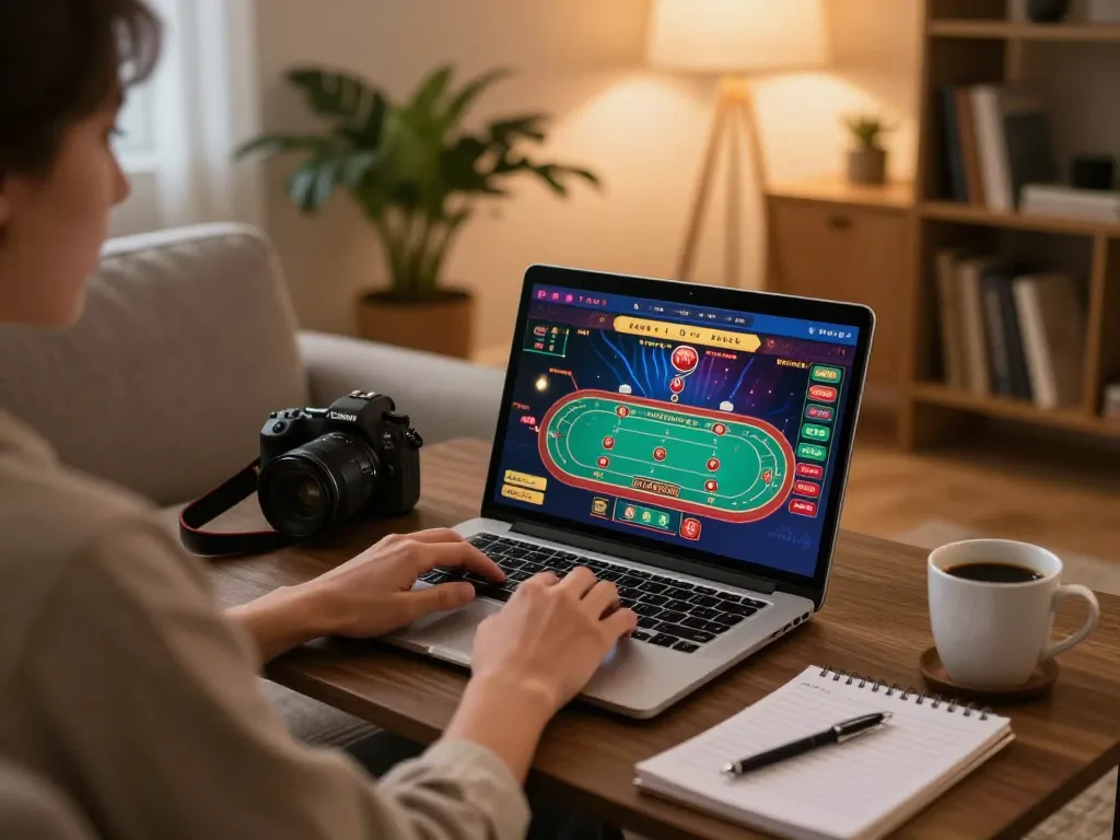 Engaging experience of online gambling at MM88, showcasing a cozy setup for strategic gameplay.