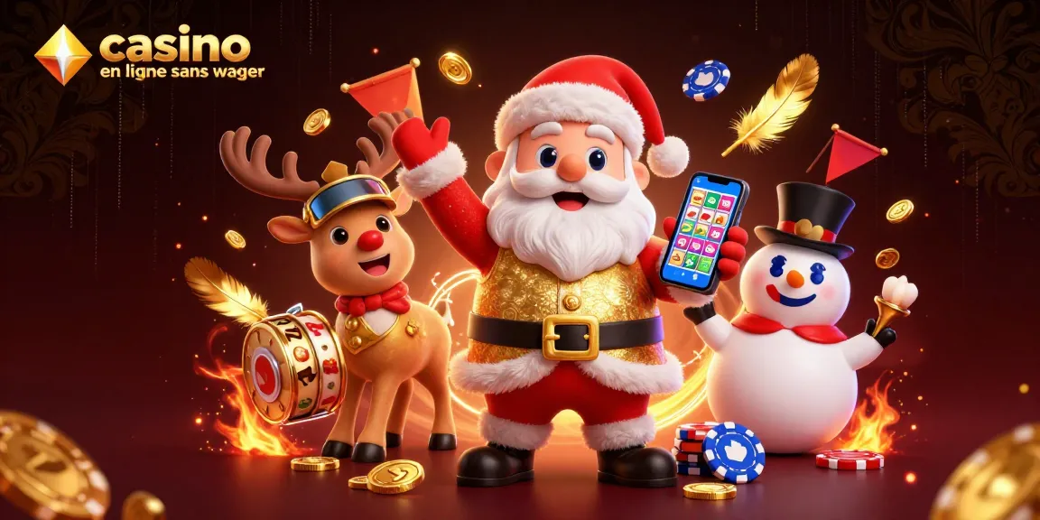 Découvrez l'excitation du casino en ligne sans wager avec nos personnages festifs et nos éléments de jeu vibrants.