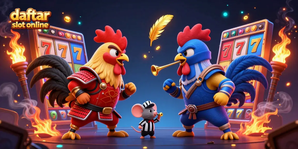 Menang besar dengan daftar slot online, sambil menikmati pertempuran menarik antara ayam jantan.
