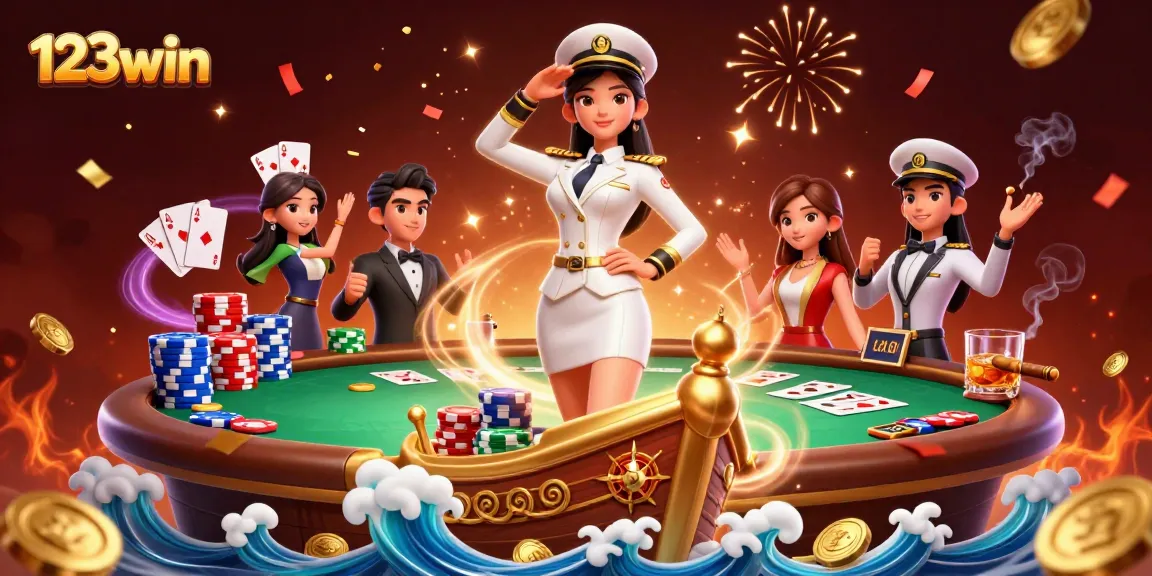 Engage in thrilling gameplay at 123win with a stunning illustration showcasing poker elements and excitement.