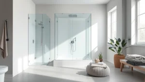 Die sonni Duschkabine in einem modernen Badezimmer mit eleganten Glaselementen.