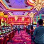 Menggambarkan pengalaman bermain pakde4d slot di kasino online yang mewah dengan suasana menyenangkan.