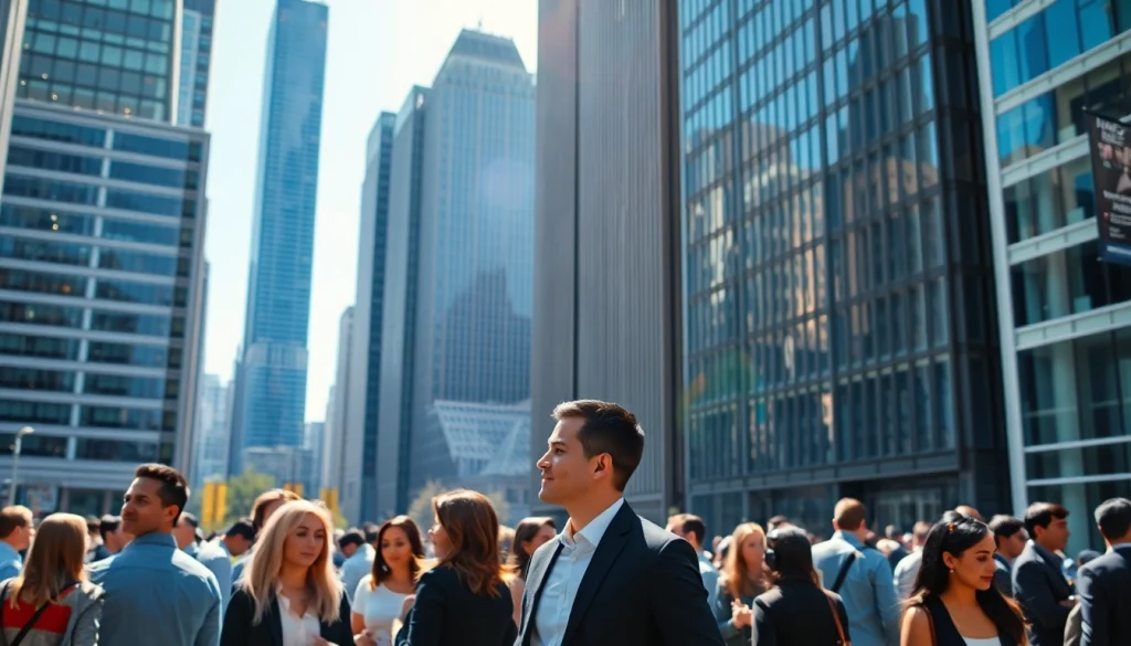 Engage with Chicago jobs in a vibrant city atmosphere filled with motivated job seekers.