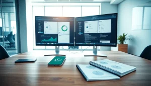 Optimize customer interactions with WhatsApp Smart CRM in a modern office setup.