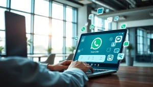 Streamlined interface of WhatsApp Smart CRM energizing business communication in a professional setting.
