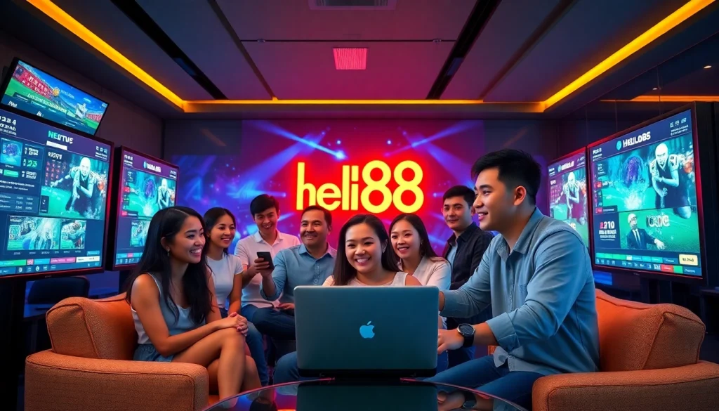 Hello88 online gaming experience showcasing diverse players engaged in betting.
