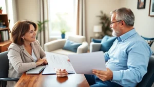 Find a qualified public adjuster near me assisting a homeowner in a professional setting.