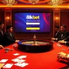 Engaging scene with players registering for 8kbet amidst exciting casino activities.