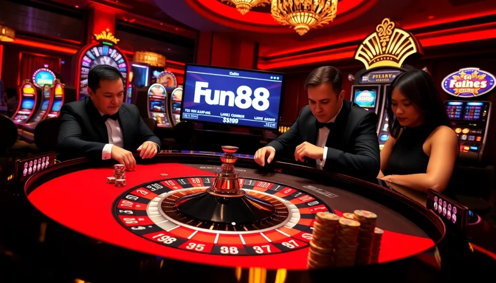 Experience thrilling gameplay at Fun88 link with engaging casino action.