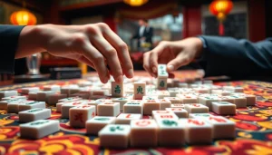 Permainan demo mahjong dengan detail menarik pada ubin dan suasana yang menyenangkan.