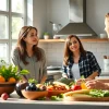 Engaging consultation on intermittent fasting strategies between nutritionist and client.