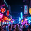 Experience the vibrant 호치민밤문화 with lively nightlife scenes showcasing bars and karaoke venues.