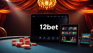 Experience thrilling online betting with 12bet's dynamic interface showcasing live games and promotions.