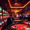 Players enjoying games at a casino, highlighting the excitement of link alternatif seven77.