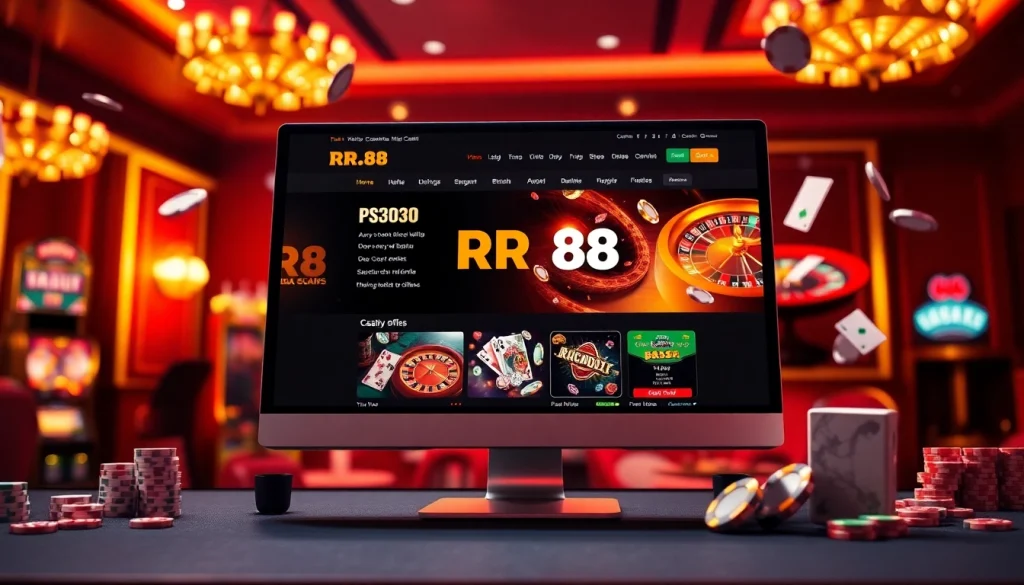 RR88 showcases an immersive online casino experience featuring dynamic games and elegant design.