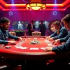 Exciting scene of players at a poker table, showcasing hidden wiki onion themes in a luxurious casino atmosphere.