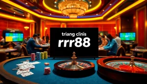 Immerse in the thrilling world of trang chủ rr88 with vibrant gaming tables and excitement.