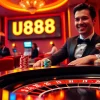 Experience the thrill of U 888 with vibrant casino action featuring roulette and poker chips.