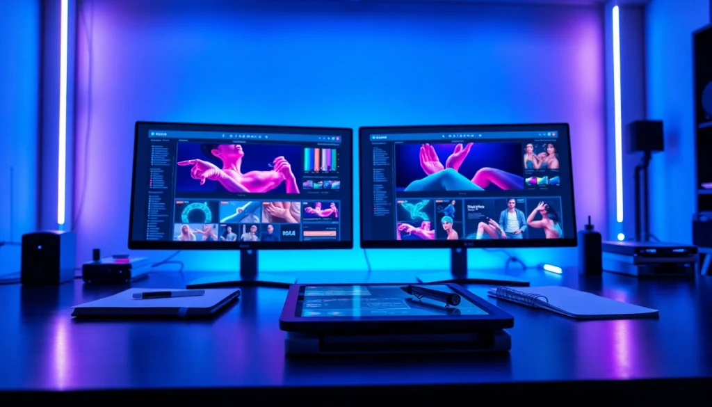 Advanced ai nsfw content generation tools in a modern digital workspace.