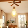 Illuminate your space with a19 led bulb in a cozy modern living room setting.