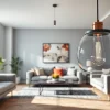 Sleek Illumination in a stylish living room showcasing elegant design and vibrant colors.